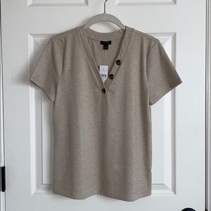Ann Taylor Factory Ribbed Tee NWT